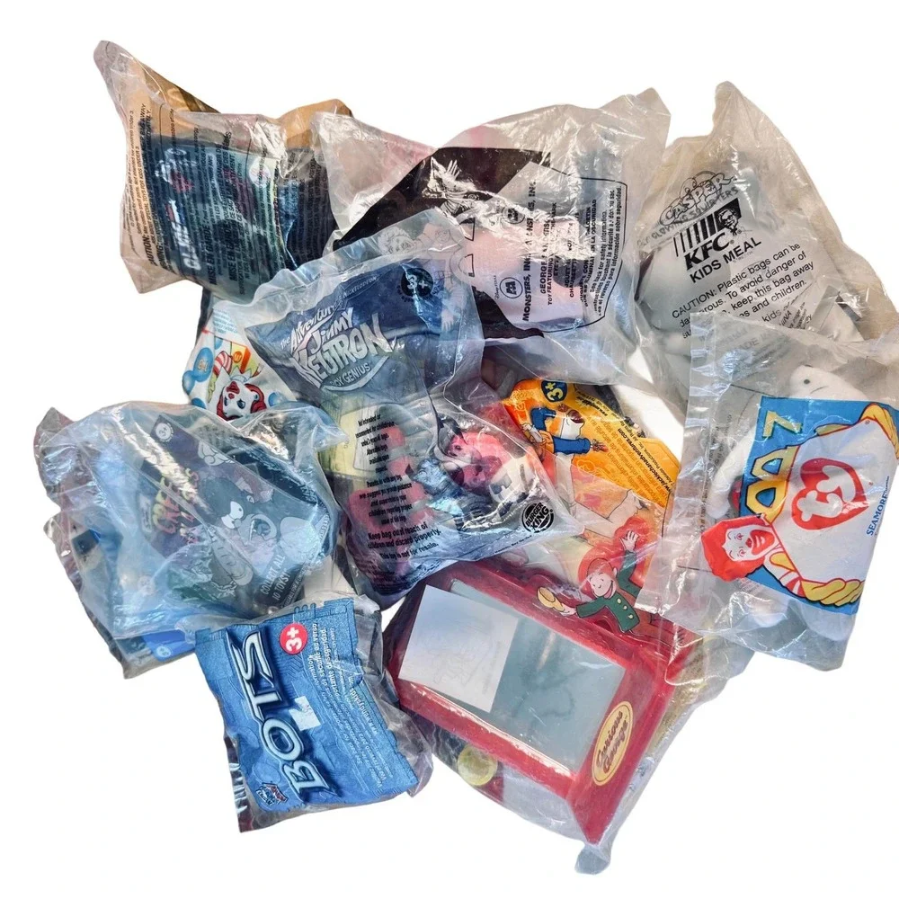 Vintage Sealed Kids Meal Toy Lot of 11 McDonald's Burger King Wendy's KFC 1996-2